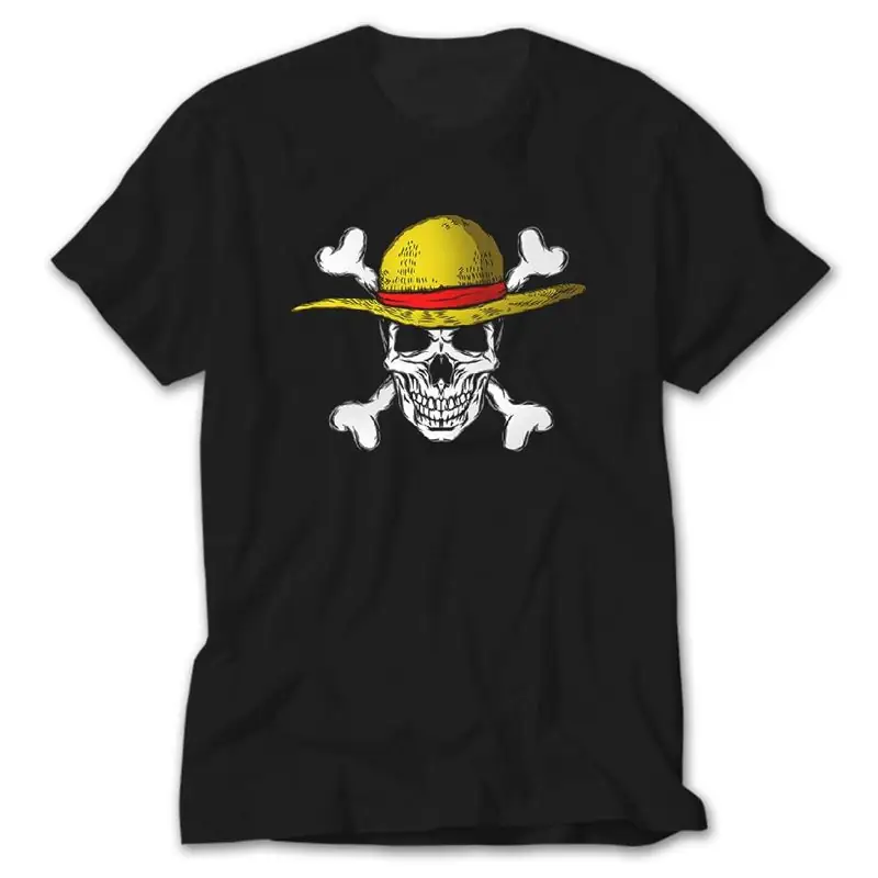 One Piece Pirate Skull, Black T-Shirt
