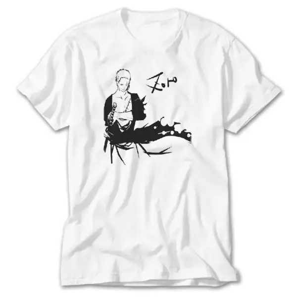 One Piece Roronao Zoro, White T-Shirt