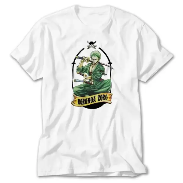 One Piece Roronoa Zoro, White T-Shirt