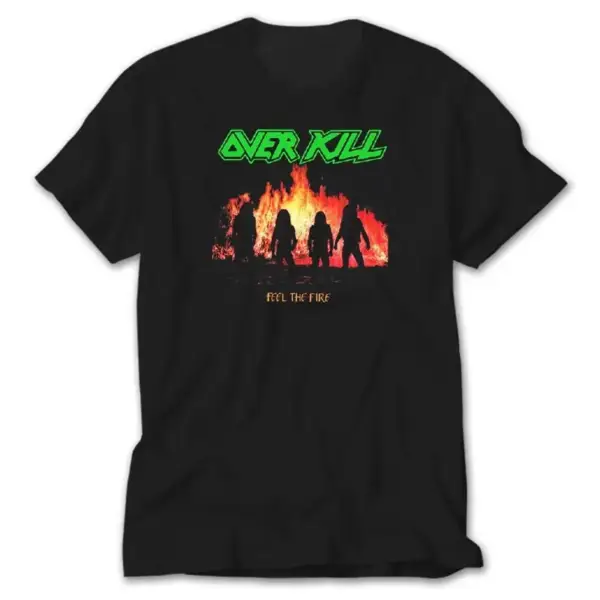 Overkill Feel the Fire, Black T-Shirt