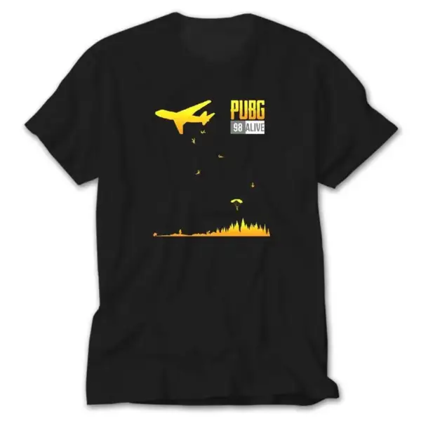 PUBG 98 Alive, Black T-Shirt