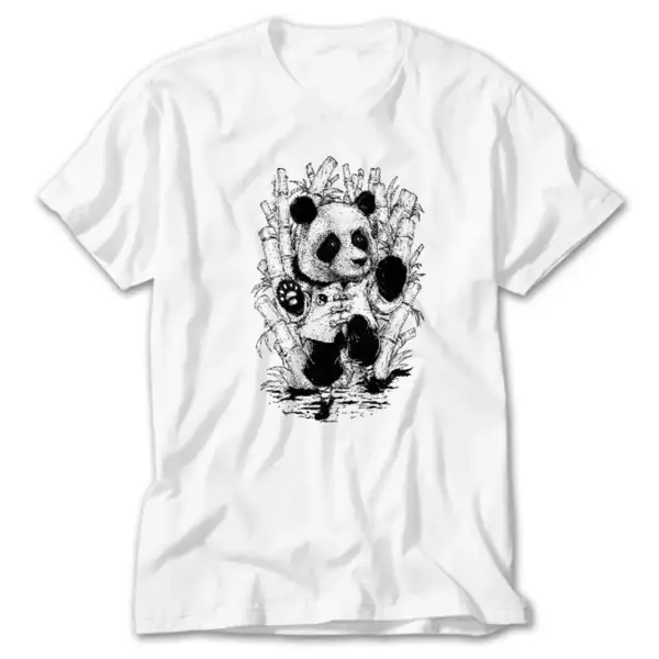 Panda Bamboo, White T-Shirt