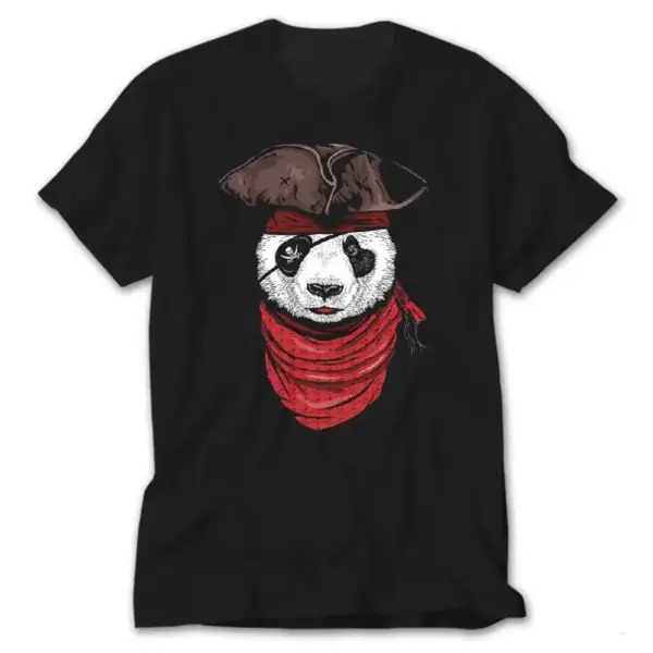 Panda, Black T-Shirt