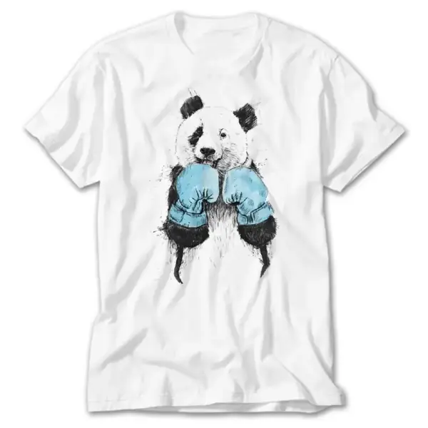 Panda Boxer, White T-Shirt