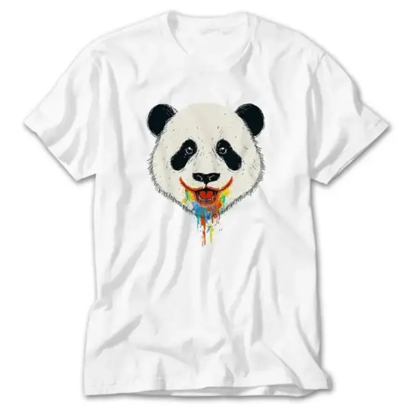 Panda in Colors, White T-Shirt