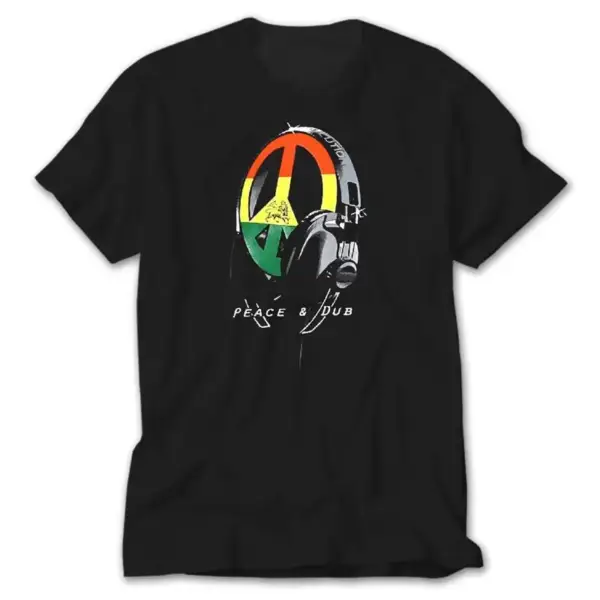 Peace Dub Headphone, Black T-Shirt