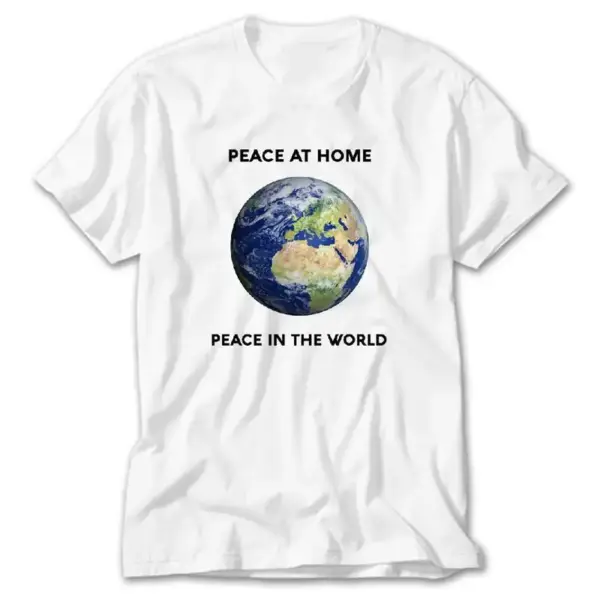 Peace at Home, White T-Shirt