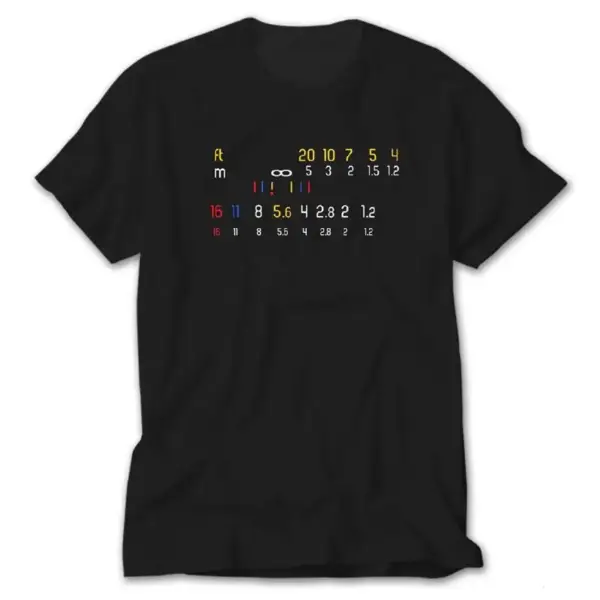 Photographer Manual Lens, Black T-Shirt