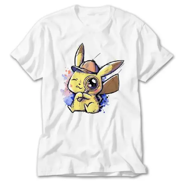 Pikachu Detective White T-Shirt