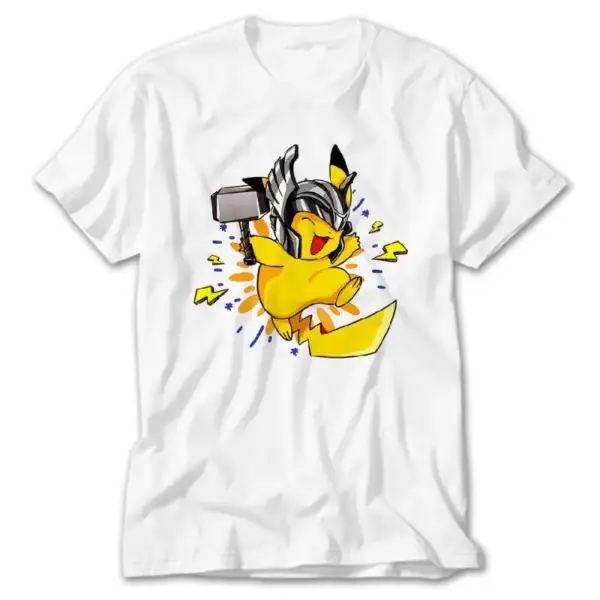Pikachu Thor White T-Shirt