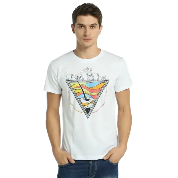 Pyramid Men's White T-Shirt - Image 2