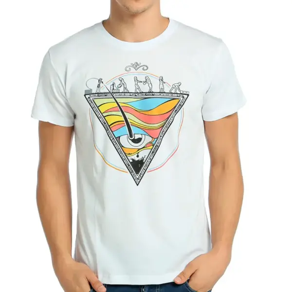 Pyramid Men's White T-Shirt