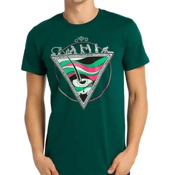 Pyramid Men's Green T-Shirt
