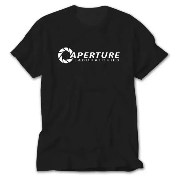 Portal Aperture, Black T-Shirt