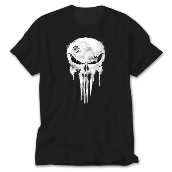 Punisher Damaged, Black T-Shirt