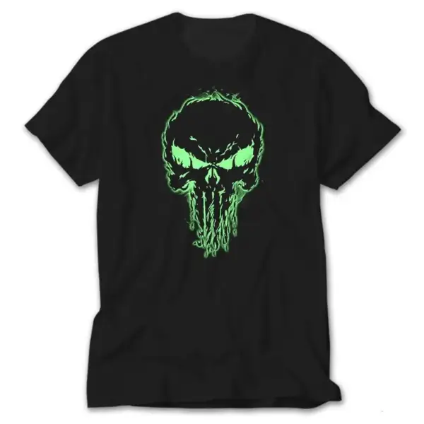 Punisher Green, Black T-Shirt