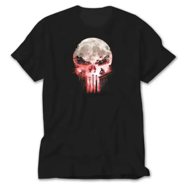 Punisher Moon, Black T-Shirt