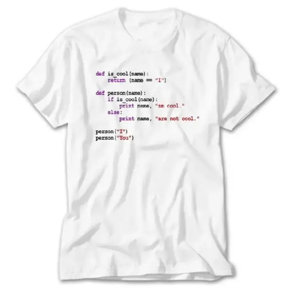 Python Language White T-Shirt
