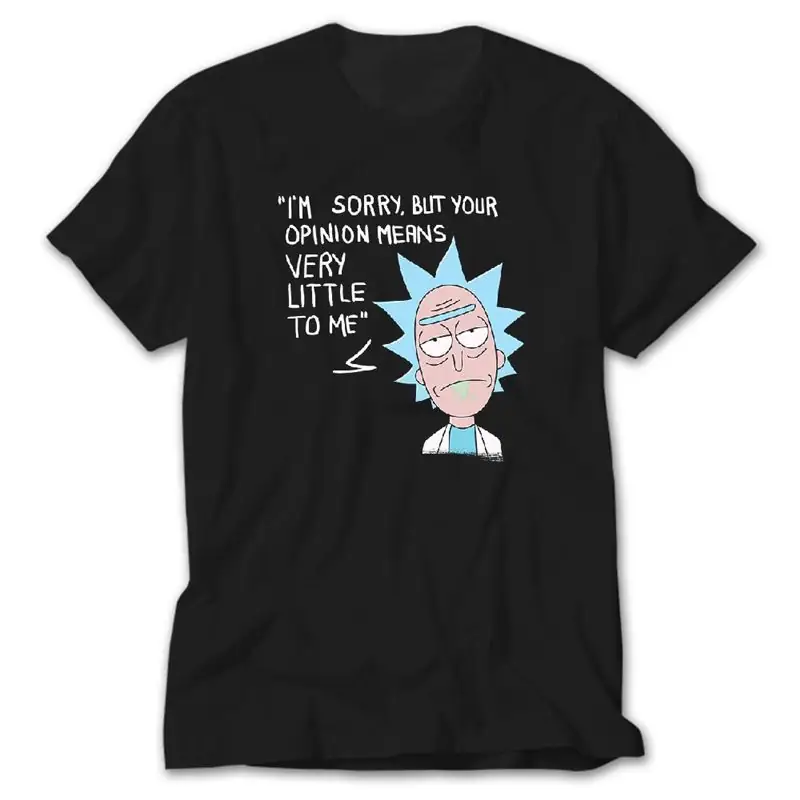 Rick And Morty Im Sorry, Black T-Shirt
