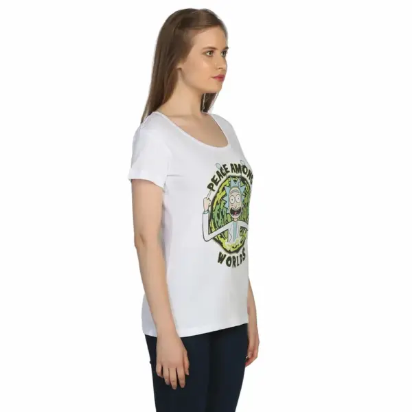 Rick And Morty Peace Among Worlds Women's White T-Shirt - Image 3