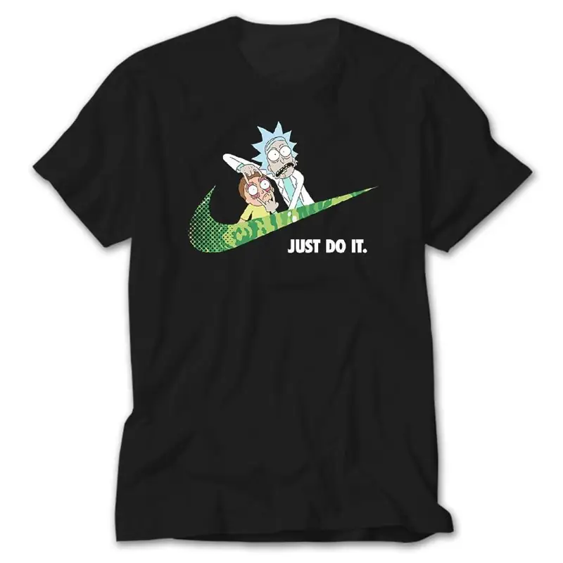 Rick and Morty Just Do It, Black T-Shirt