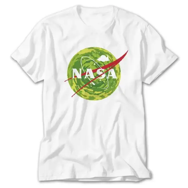 Rick and Morty Nasa , White T-Shirt