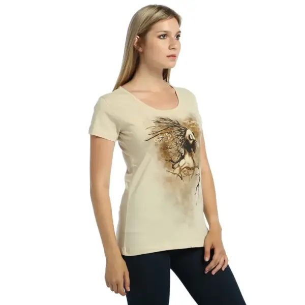 Root n’ Smoke Women's Cream T-Shirt - Image 3
