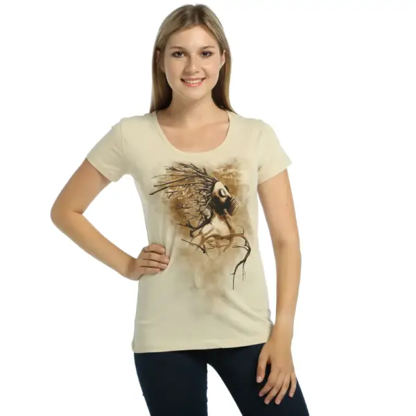 Root n’ Smoke Women's Cream T-Shirt