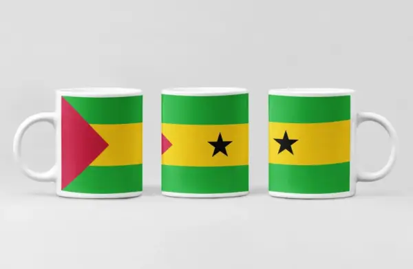 Sao Tome and Principe Flag Coffee Mug, Sao Tome and Principe Country National Flag Mug