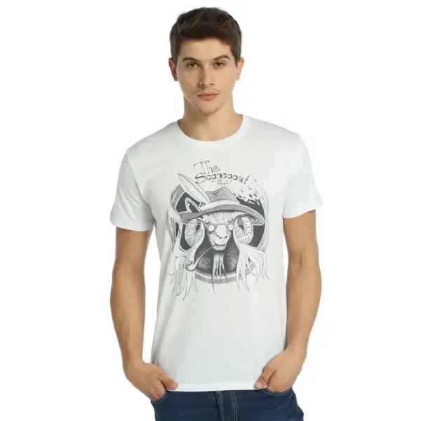 Scape Goat Men's White T-Shirt - Image 2