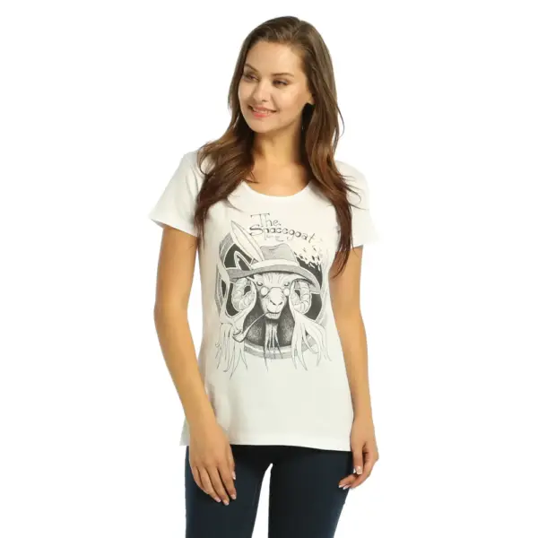Scape Goat Women's White T-Shirt - Image 3