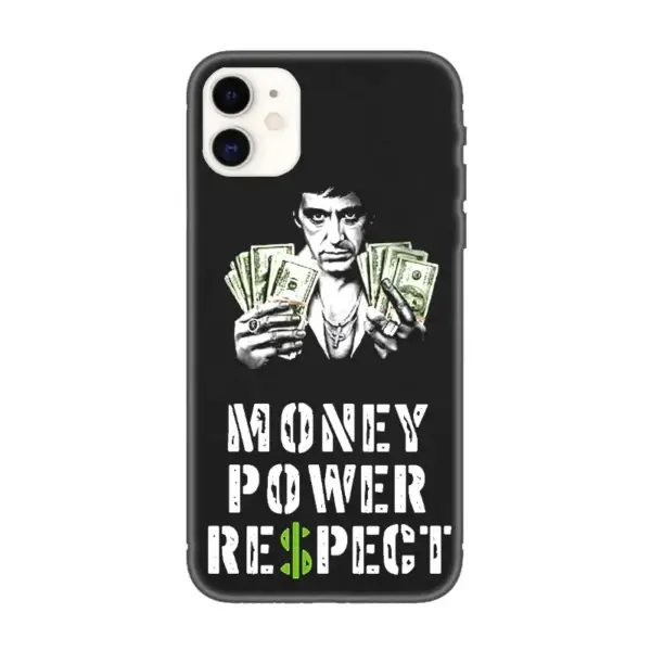 Scarface iPhone Case, Scarface Money Power Respect iPhone 15 Phone Case