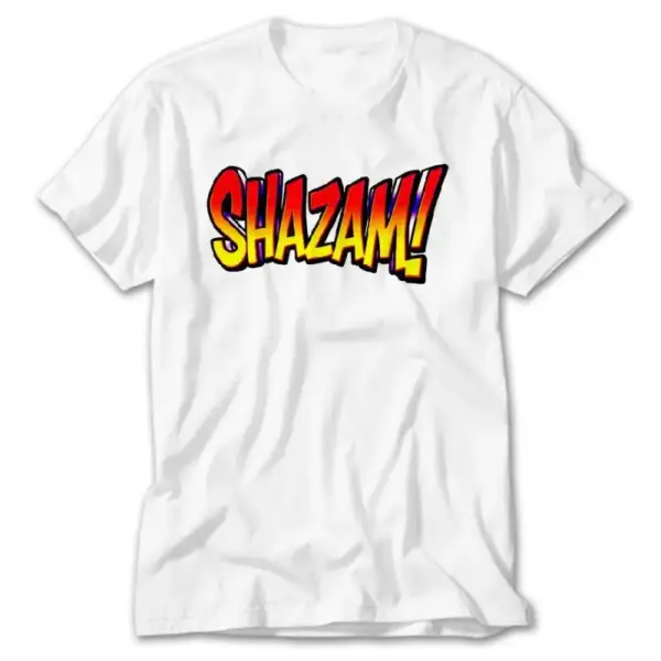 Shazam White T-Shirt