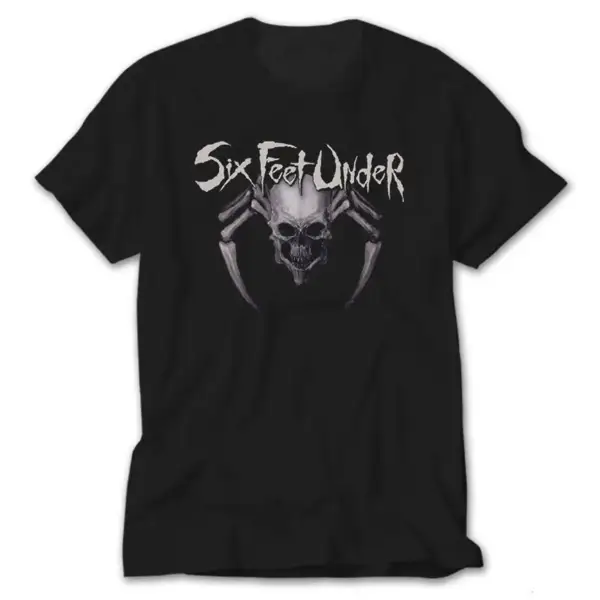 Six Feet Under Skull Spider, Black T-Shirt