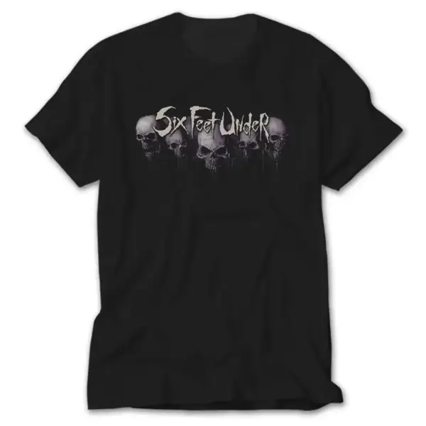Six Feet Under Skulls, Black T-Shirt