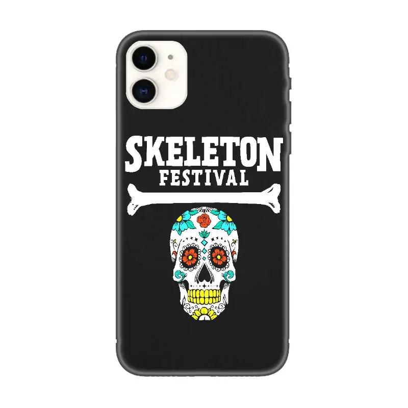 Skeleton Festival iPhone Case, Skeleton Festival Artwork iPhone 15 Phone Case