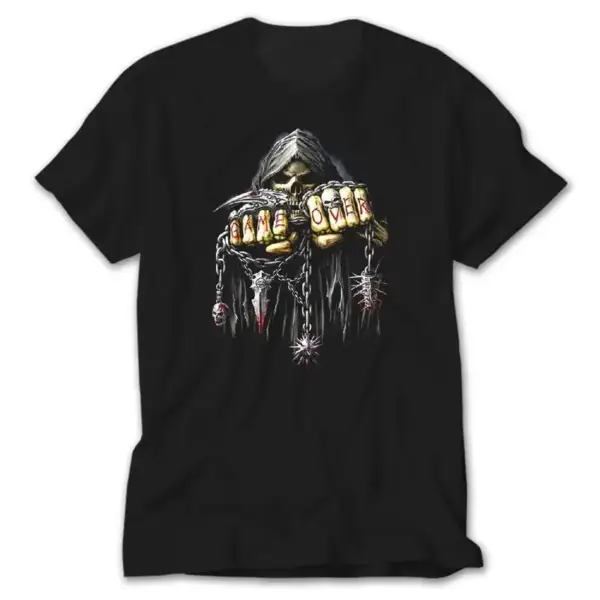 Skull Game Over, Black T-Shirt