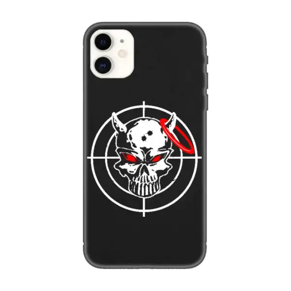 Skull iPhone Case, Skull On Target iPhone 15 Phone Case