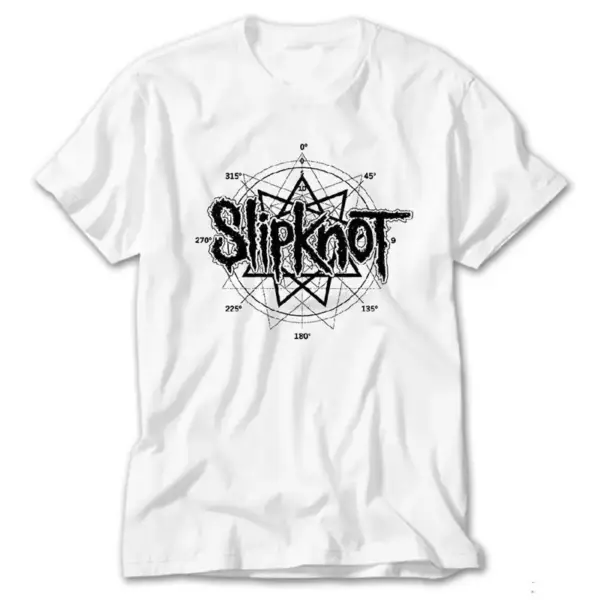 Slipknot Pentagram, White T-Shirt