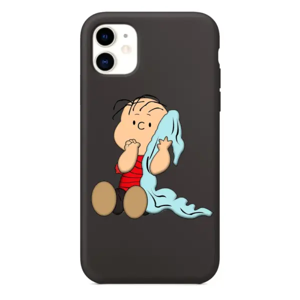 Snoopy Peanuts iPhone Case, Snoopy Peanuts Linus van Pelt and His Blanket iPhone 15 Phone Case