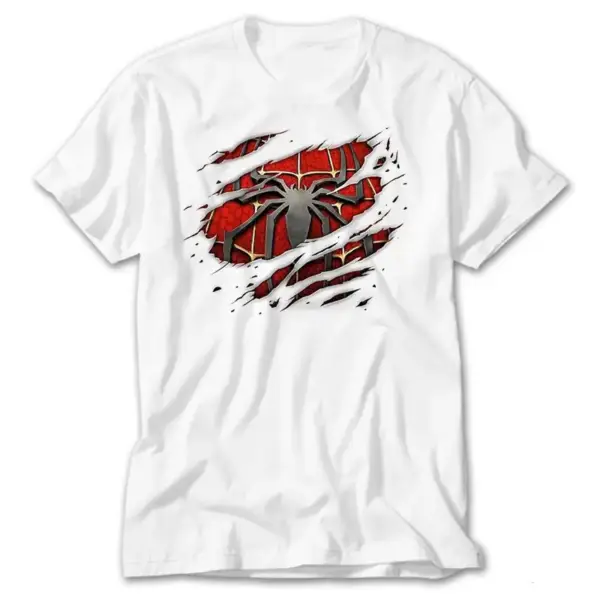 Spider Man 3D Body, White T-Shirt