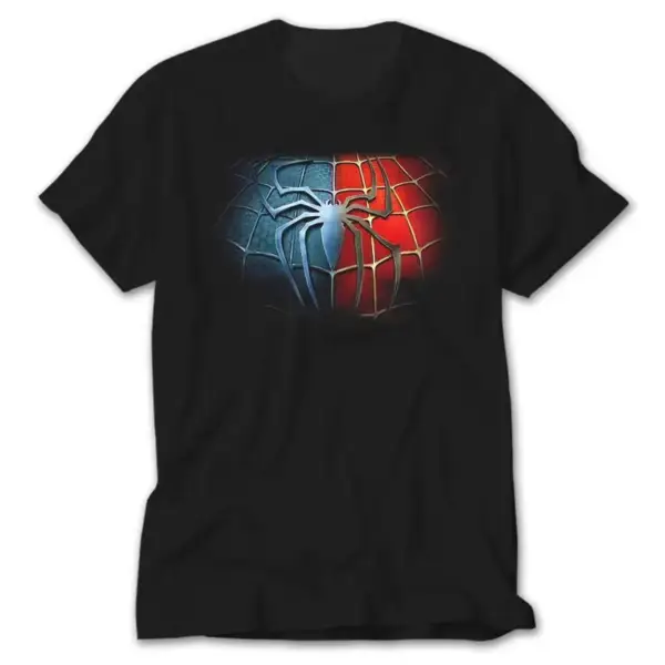 Spiderman Black Red, Black T-Shirt