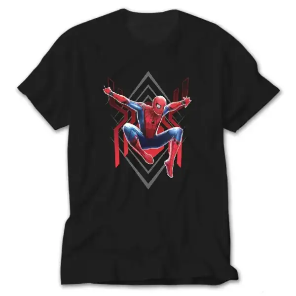 Spiderman Jump, Black T-Shirt
