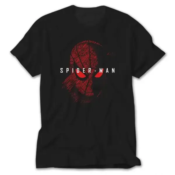 Spiderman Sketched, Black T-Shirt