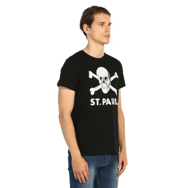 St. Pauli Men's Black T-Shirt - Image 2