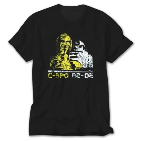 Star Wars C-30 and R2-D2, Black T-Shirt