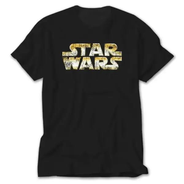 Star Wars Logo Detrited, Black T-Shirt