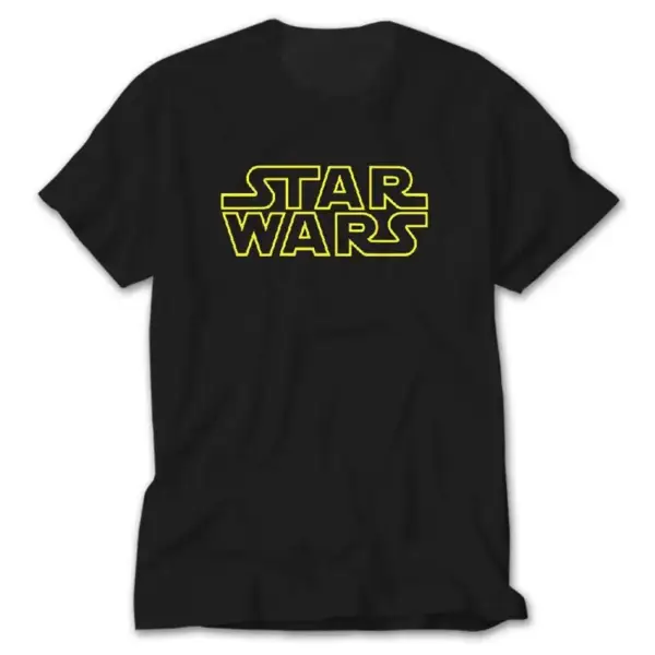 Star Wars Logo Line, Black T-Shirt
