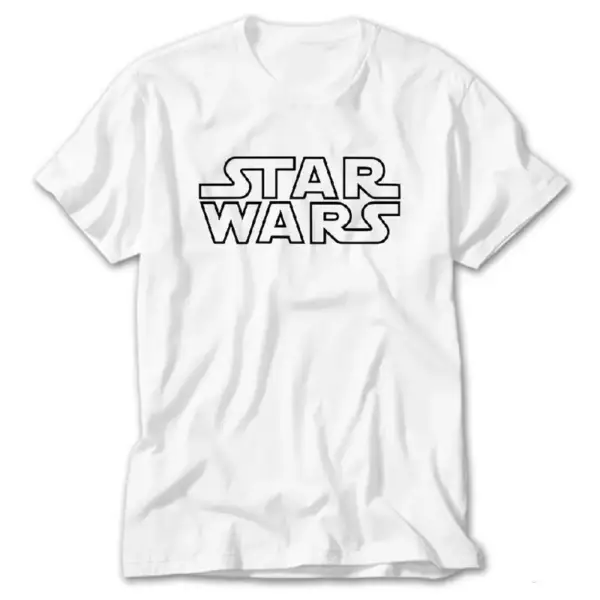 Star Wars Logo Line, White T-Shirt