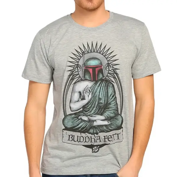 Star Wars Mandalorian Boba Fett Men's Grey T-shirt
